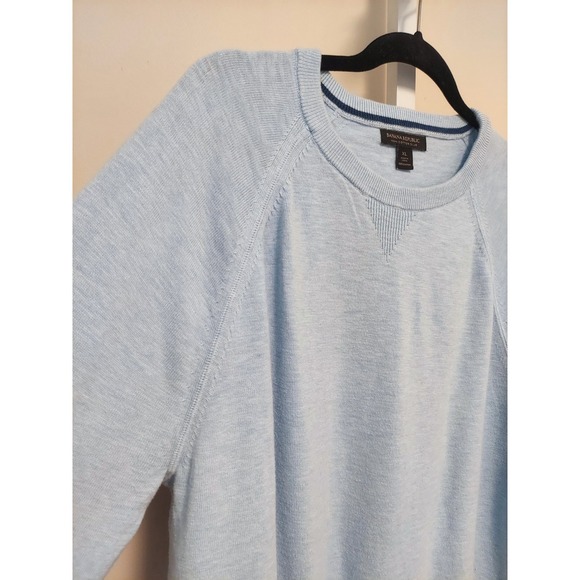 Banana Republic Other - Banana Republic Mens XL Light Blue‎ 100% Cotton Slub Crewneck Raglan Sweater